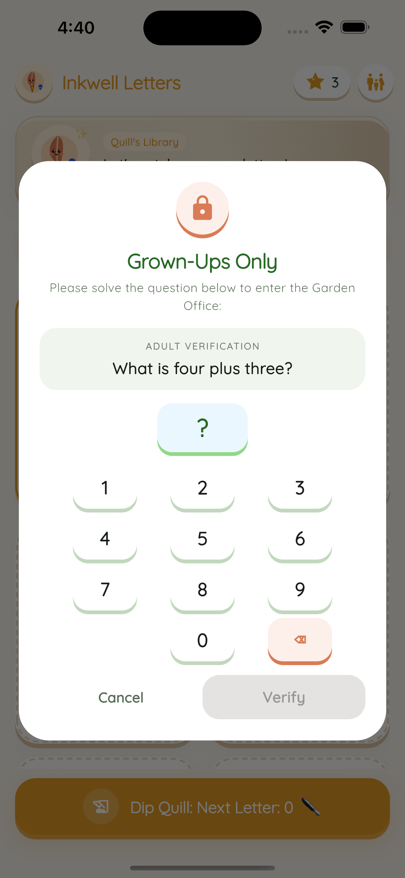Grown-Ups Only Adult Verification Lock Screen