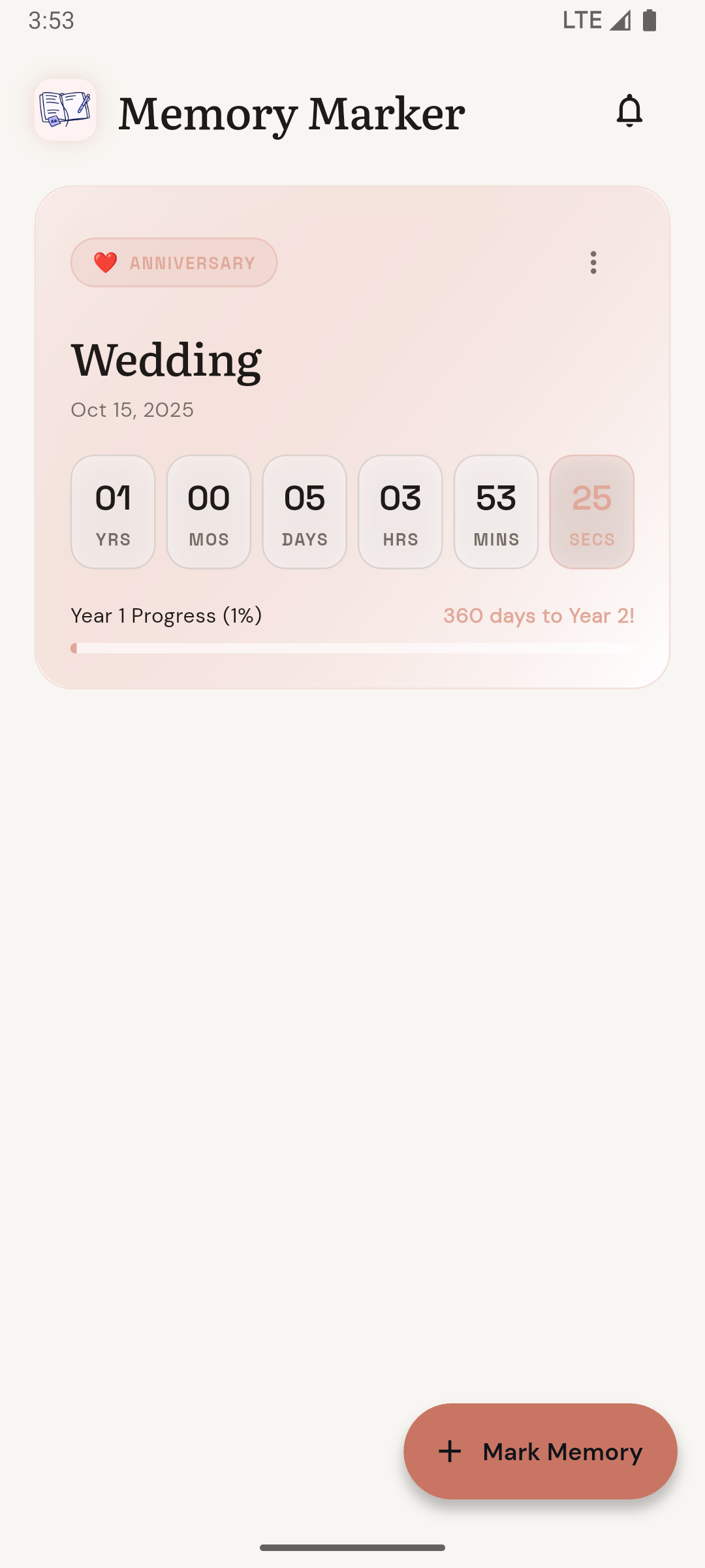Memory Marker on a phone
